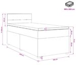 vidaXL Posteľ boxspring s matracom Tmavohnedá 100 x 200 cm Látka – Obrázok 10