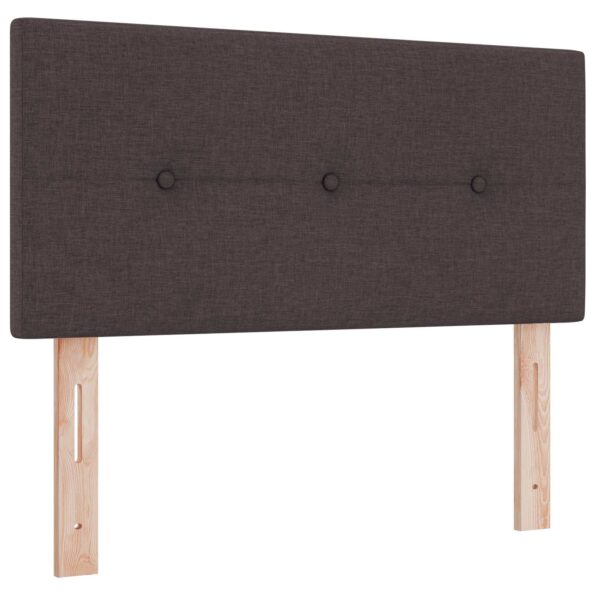 vidaXL Posteľ boxspring s matracom Tmavohnedá 100 x 200 cm Látka – Obrázok 3