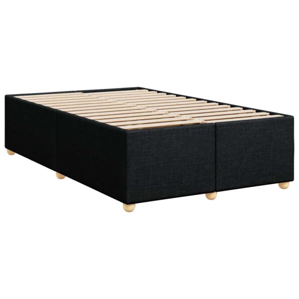 vidaXL Posteľ boxspring s matracom Čierna 120 x 190 cm Látka – Obrázok 4