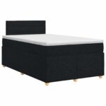 vidaXL Posteľ boxspring s matracom Čierna 120 x 200 cm Látka