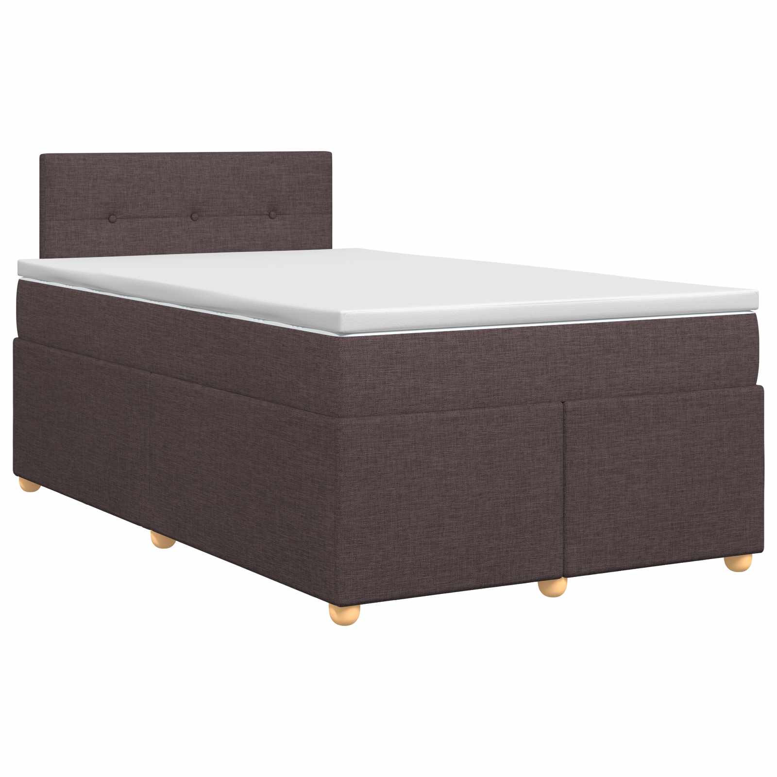 3450933_1.jpg vidaXL Posteľ boxspring s matracom Tmavohnedá 120 x 200 cm Látka – Obrázok 1