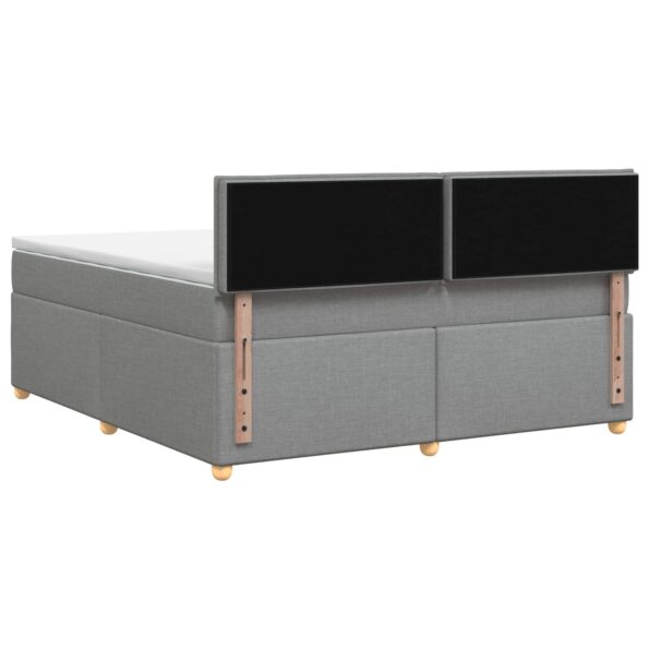 vidaXL Posteľ boxspring s matracom Svetlosivá 140 x 200 cm Látka – Obrázok 7