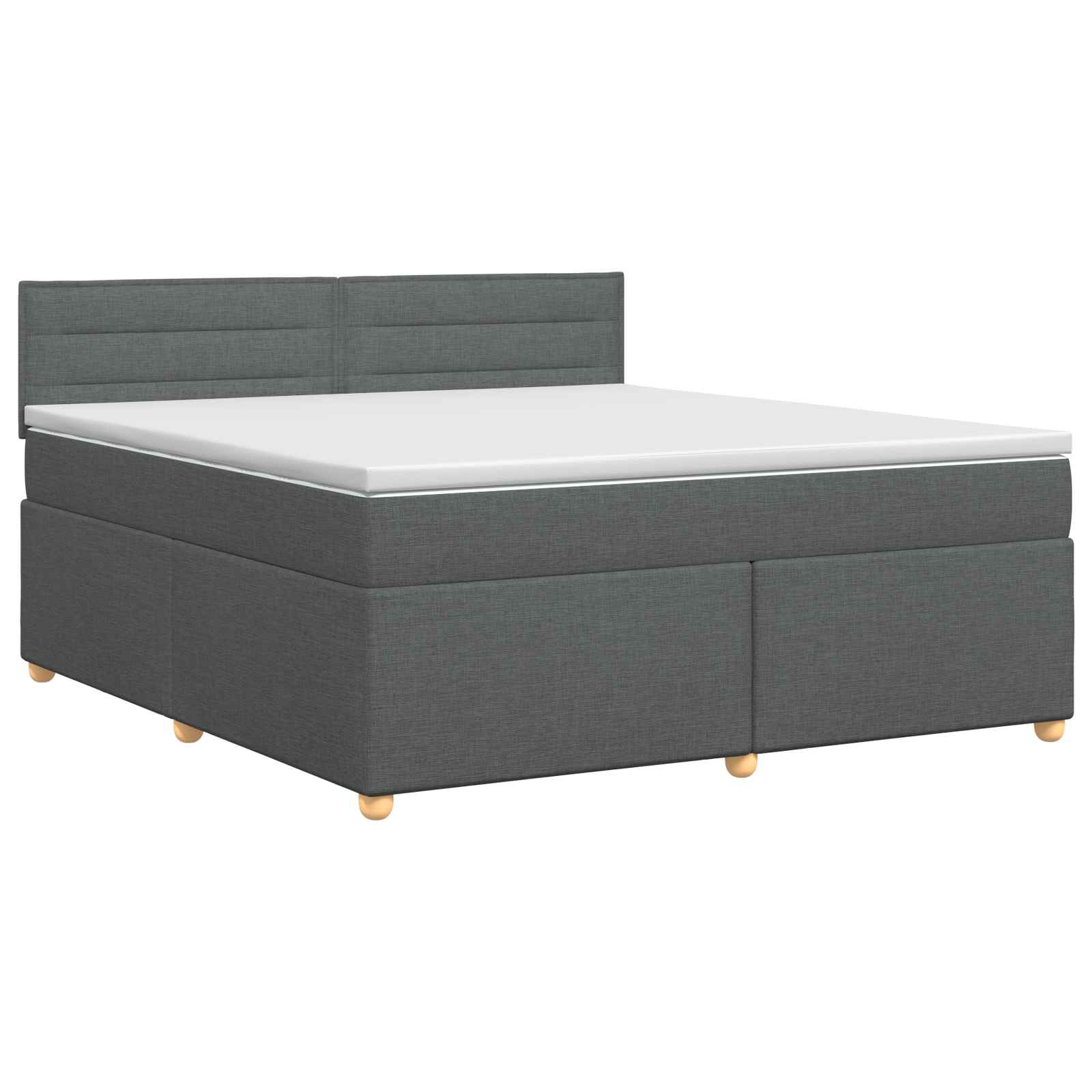 3450966_1.jpg vidaXL Posteľ boxspring s matracom Tmavosivá 140 x 200 cm Látka – Obrázok 1