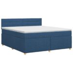 vidaXL Posteľ boxspring s matracom Modrá 140 x 200 cm Látka