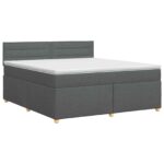 vidaXL Posteľ boxspring s matracom Tmavosivá 160 x 200 cm Látka