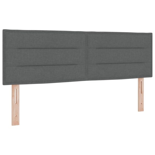 vidaXL Posteľ boxspring s matracom Tmavosivá 160 x 200 cm Látka – Obrázok 3