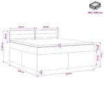 vidaXL Posteľ boxspring s matracom Čierna 180 x 200 cm Látka – Obrázok 11