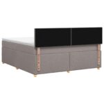vidaXL Posteľ boxspring s matracom Sivohnedá 180 x 200 cm Látka – Obrázok 7