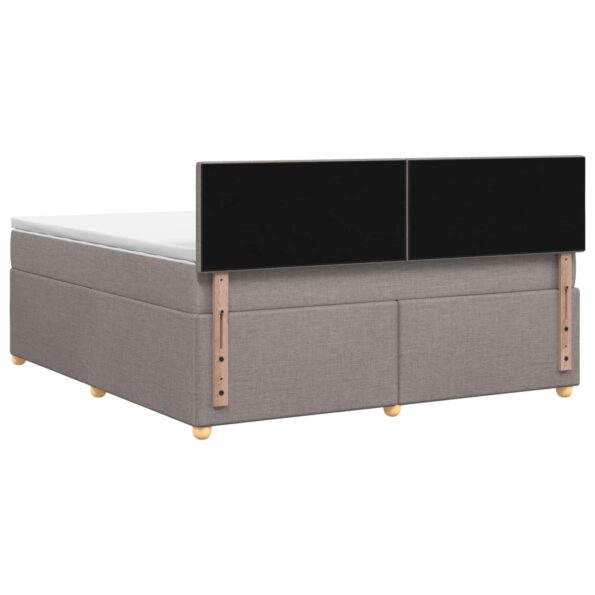 vidaXL Posteľ boxspring s matracom Sivohnedá 180 x 200 cm Látka – Obrázok 7