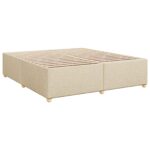 vidaXL Posteľ boxspring s matracom Krémová 180 x 200 cm Látka – Obrázok 4