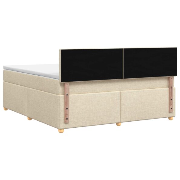 vidaXL Posteľ boxspring s matracom Krémová 180 x 200 cm Látka – Obrázok 7