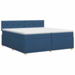 vidaXL Posteľ boxspring s matracom Modrá 200 x 200 cm Látka