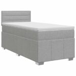 vidaXL Posteľ boxspring s matracom Svetlosivá 80 x 200 cm Látka