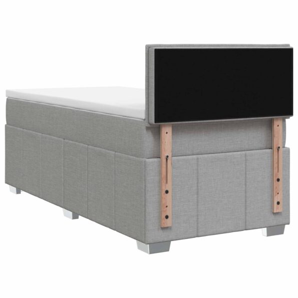 vidaXL Posteľ boxspring s matracom Svetlosivá 80 x 200 cm Látka – Obrázok 7