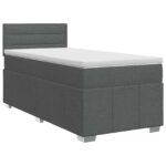 vidaXL Posteľ boxspring s matracom Tmavosivá 80 x 200 cm Látka