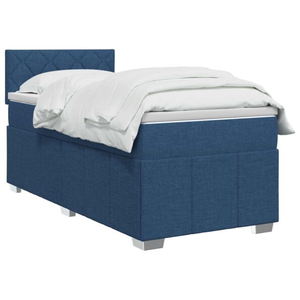 vidaXL Posteľ boxspring s matracom Modrá 80 x 200 cm Látka – Obrázok 2