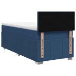 vidaXL Posteľ boxspring s matracom Modrá 80 x 200 cm Látka – Obrázok 7