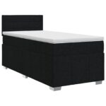 vidaXL Posteľ boxspring s matracom Čierna 90 x 200 cm Látka