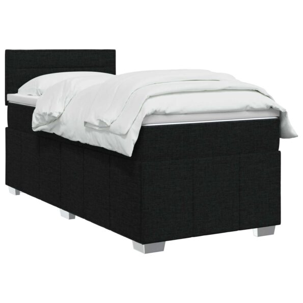 vidaXL Posteľ boxspring s matracom Čierna 90 x 200 cm Látka – Obrázok 2