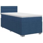 vidaXL Posteľ boxspring s matracom Modrá 100 x 200 cm Látka