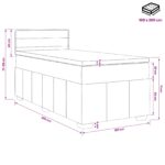 vidaXL Posteľ boxspring s matracom Modrá 100 x 200 cm Látka – Obrázok 10