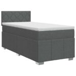 vidaXL Posteľ boxspring s matracom Tmavosivá 100 x 200 cm Látka