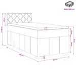 vidaXL Posteľ boxspring s matracom Tmavosivá 100 x 200 cm Látka – Obrázok 10