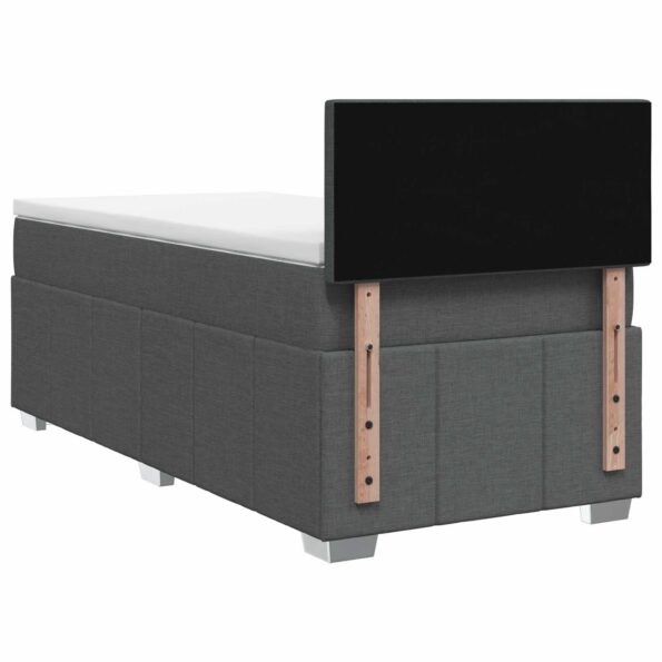 vidaXL Posteľ boxspring s matracom Tmavosivá 100 x 200 cm Látka – Obrázok 7