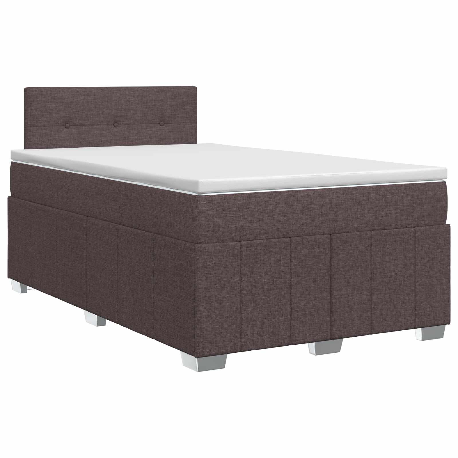 3451167_1.jpg vidaXL Posteľ boxspring s matracom Tmavohnedá 120 x 190 cm Látka – Obrázok 1
