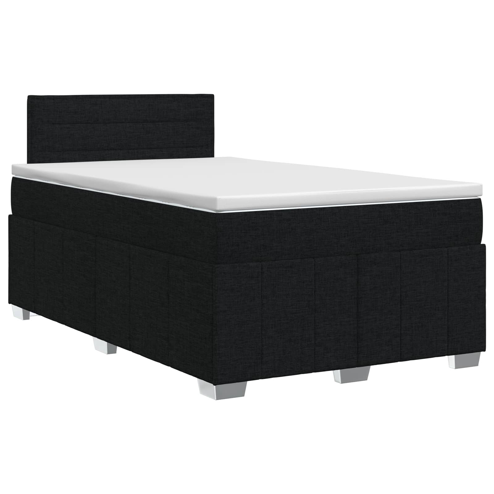 3451180_1.jpg vidaXL Posteľ boxspring s matracom Čierna 120 x 200 cm Látka – Obrázok 1