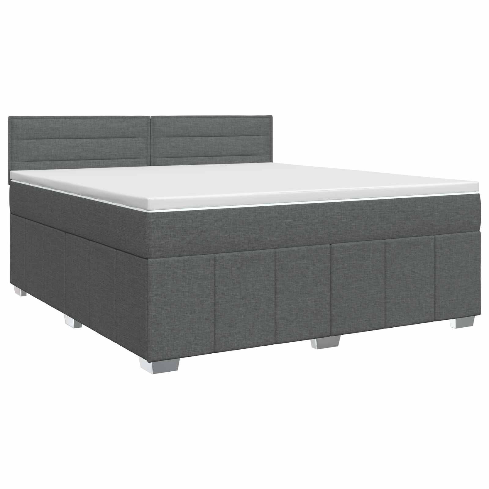 3451200_1.jpg vidaXL Posteľ boxspring s matracom Tmavosivá 140 x 190 cm Látka – Obrázok 1