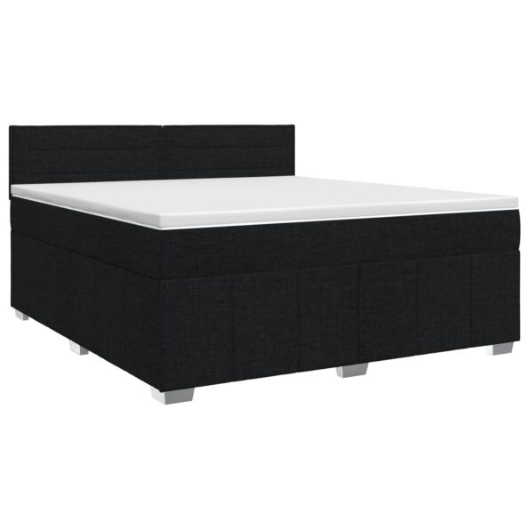 vidaXL Posteľ boxspring s matracom Čierna 140 x 190 cm Látka – Obrázok 2