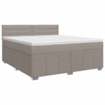 vidaXL Posteľ boxspring s matracom Sivohnedá 140 x 190 cm Látka