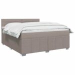 vidaXL Posteľ boxspring s matracom Sivohnedá 140 x 190 cm Látka – Obrázok 2