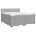 vidaXL Posteľ boxspring s matracom Svetlosivá 140 x 200 cm Látka