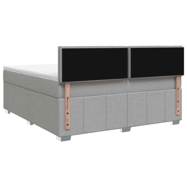 vidaXL Posteľ boxspring s matracom Svetlosivá 140 x 200 cm Látka – Obrázok 7