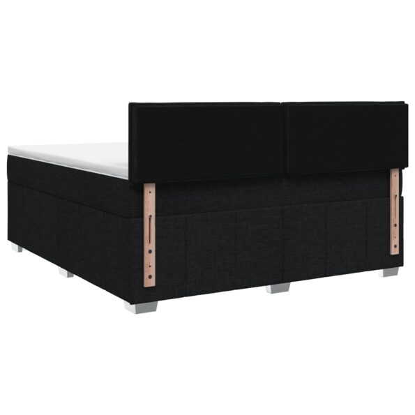 vidaXL Posteľ boxspring s matracom Čierna 140 x 200 cm Látka – Obrázok 8