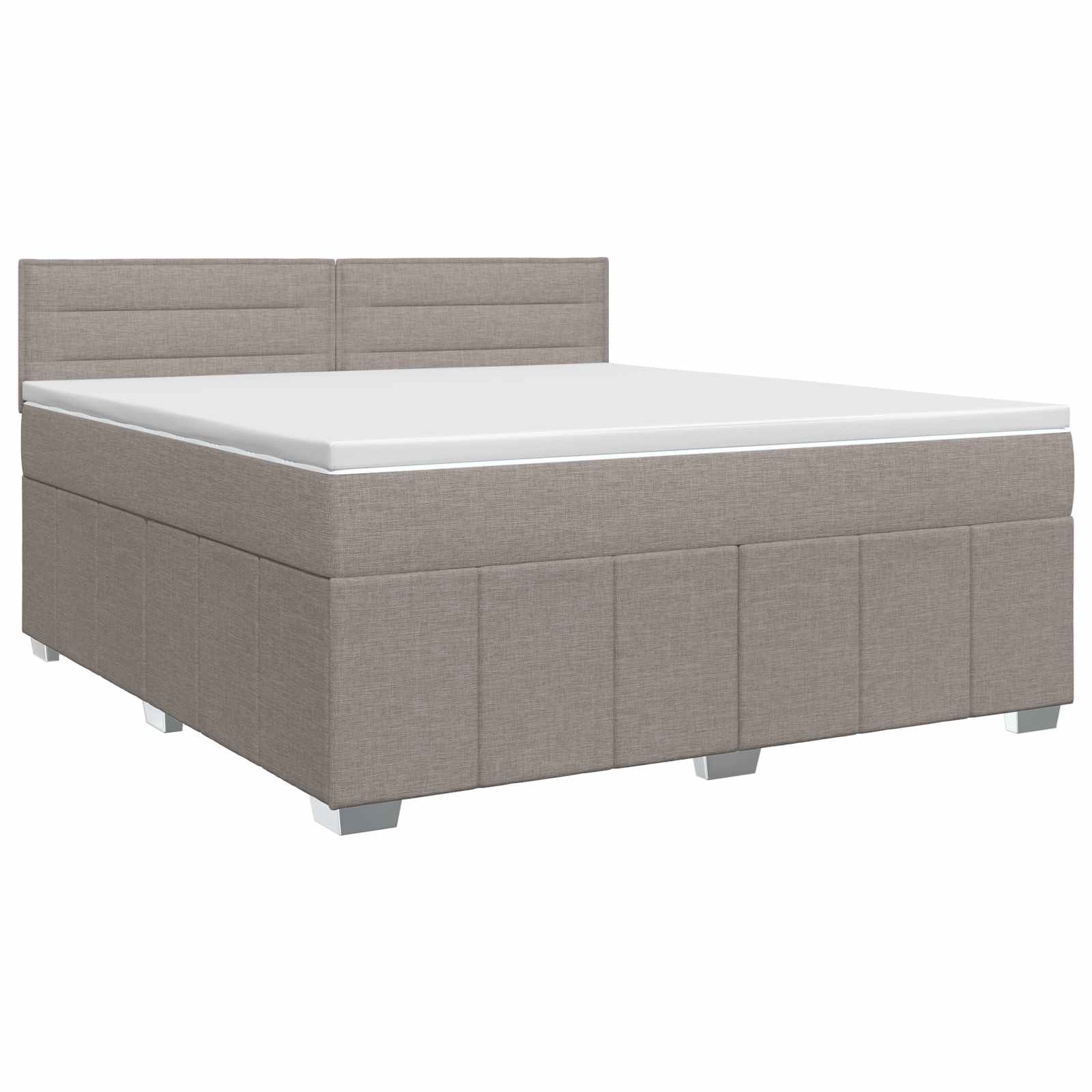 3451224_1.jpg vidaXL Posteľ boxspring s matracom Sivohnedá 140 x 200 cm Látka – Obrázok 1