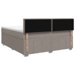 vidaXL Posteľ boxspring s matracom Sivohnedá 140 x 200 cm Látka – Obrázok 7