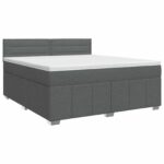 vidaXL Posteľ boxspring s matracom Tmavosivá 160 x 200 cm Látka