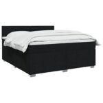 vidaXL Posteľ boxspring s matracom Čierna 160 x 200 cm Látka – Obrázok 3