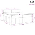 vidaXL Posteľ boxspring s matracom Svetlosivá 200 x 200 cm Látka – Obrázok 10
