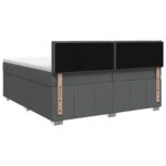 vidaXL Posteľ boxspring s matracom Tmavosivá 200 x 200 cm Látka – Obrázok 7