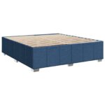 vidaXL Posteľ boxspring s matracom Modrá 200 x 200 cm Látka – Obrázok 4