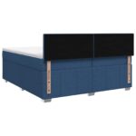 vidaXL Posteľ boxspring s matracom Modrá 200 x 200 cm Látka – Obrázok 7