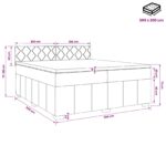 vidaXL Posteľ boxspring s matracom Tmavohnedá 200 x 200 cm Látka – Obrázok 10