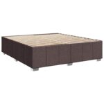 vidaXL Posteľ boxspring s matracom Tmavohnedá 200 x 200 cm Látka – Obrázok 4