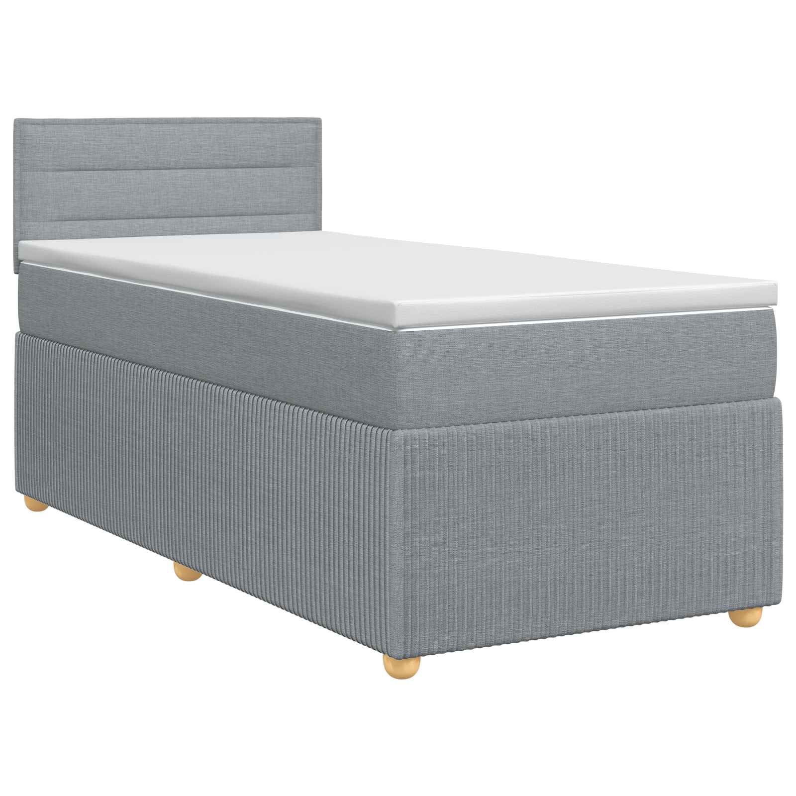 3451328_1.jpg vidaXL Posteľ boxspring s matracom Svetlosivá 80 x 200 cm Látka – Obrázok 1