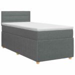 vidaXL Posteľ boxspring s matracom Tmavosivá 80 x 200 cm Látka