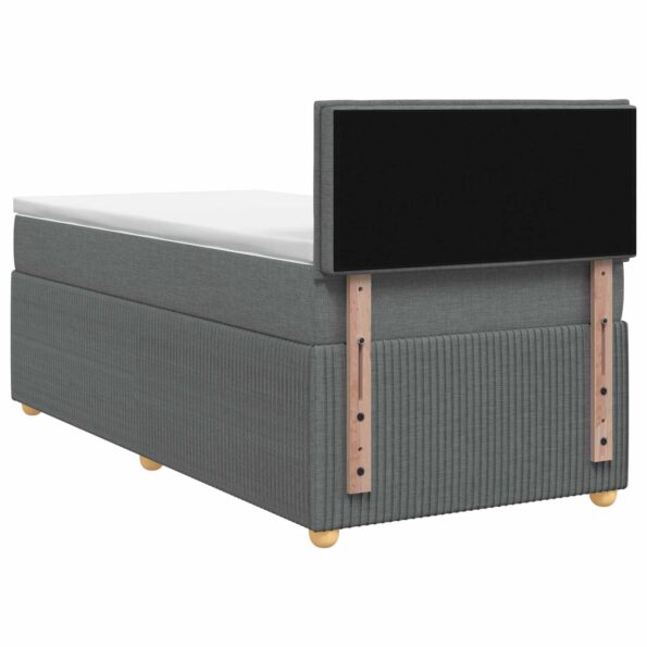 vidaXL Posteľ boxspring s matracom Tmavosivá 80 x 200 cm Látka – Obrázok 7